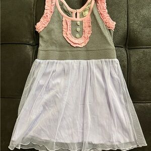 Matilda Jane Pink & Lavender Ruffle Tank Dress